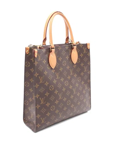 Pre-owned Louis Vuitton 2010 Sac Plat Pm Handbag In Brown