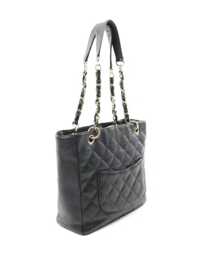 Pre-owned Chanel 2004-2005 Pst Tote Bag In Black