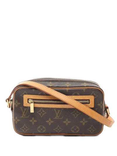 Pre-owned Louis Vuitton 2002 Pochette Cite Shoulder Bag In Brown