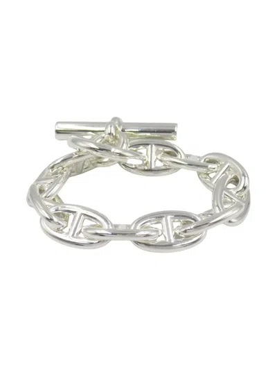 Pre-owned Hermes 2020s Chaîne D'ancre Gm Bracelet In Silver