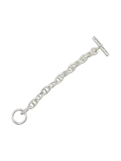 Pre-owned Hermes 2020s Chaîne D'ancre Gm Bracelet In Silver