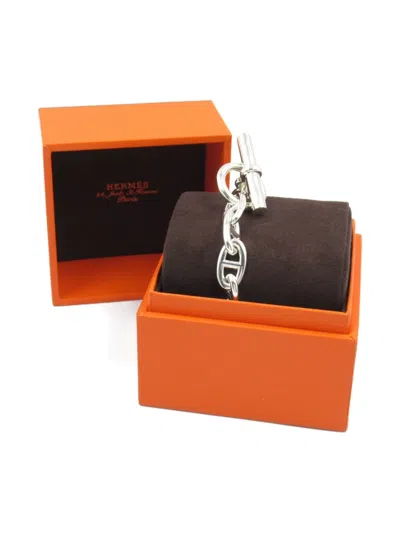 Pre-owned Hermes 2020s Chaîne D'ancre Gm Bracelet In Silver