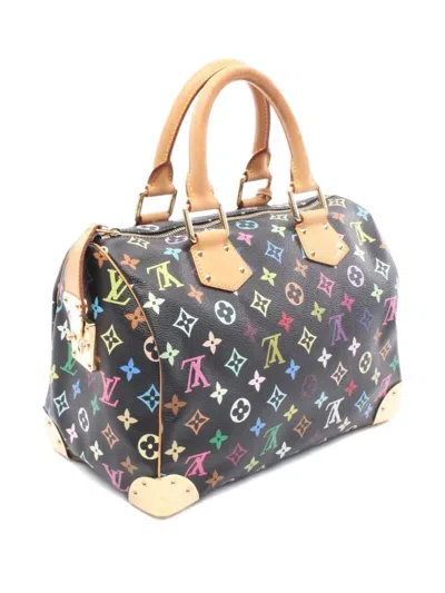 Pre-owned Louis Vuitton X Takashi Murakami 2003 Speedy 30 Monogram Tote Bag In Black