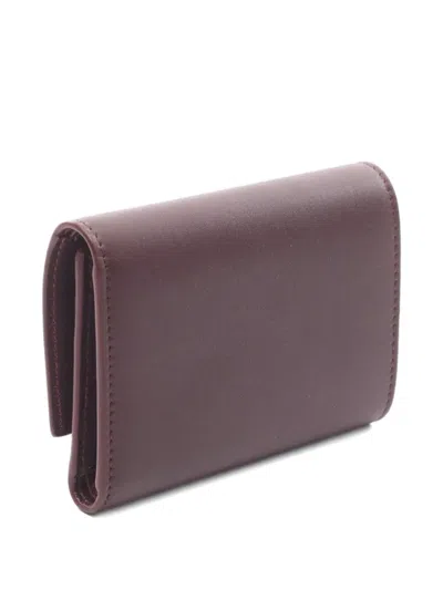 Pre-owned Loewe 2020s Small Leather Trifold Wallet In Red