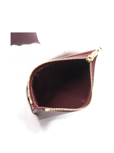 Pre-owned Loewe 2020s Small Leather Trifold Wallet In Red