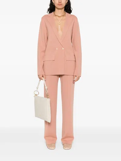 Forte Forte Double-breasted Blazer In Pink