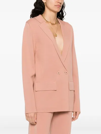 Forte Forte Double-breasted Blazer In Pink