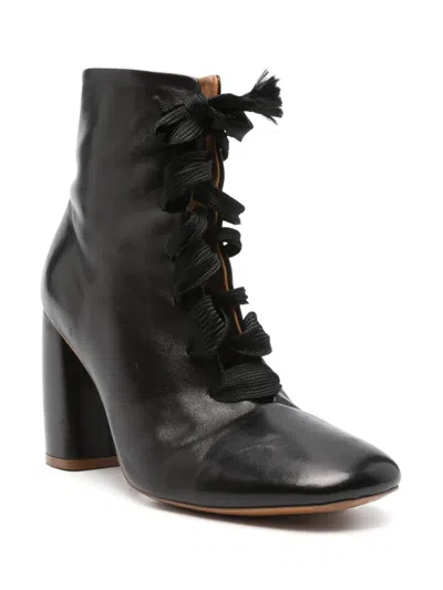 Forte Forte 90mm Lace-up Boots In Black