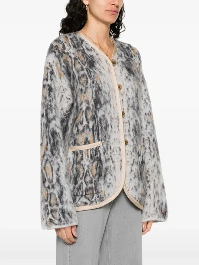 Forte Forte Knitted Jacket In Gray