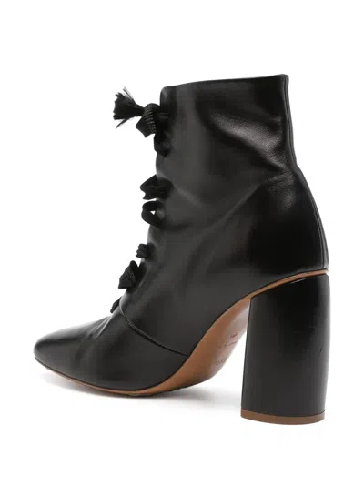 Forte Forte 90mm Lace-up Boots In Black