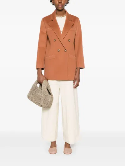 Forte Forte High-waisted Cropped Wide-leg Trousers In Nude