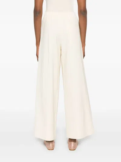 Forte Forte High-waisted Cropped Wide-leg Trousers In Nude