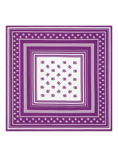 Dolce & Gabbana Printed Silk Scarf In Multi