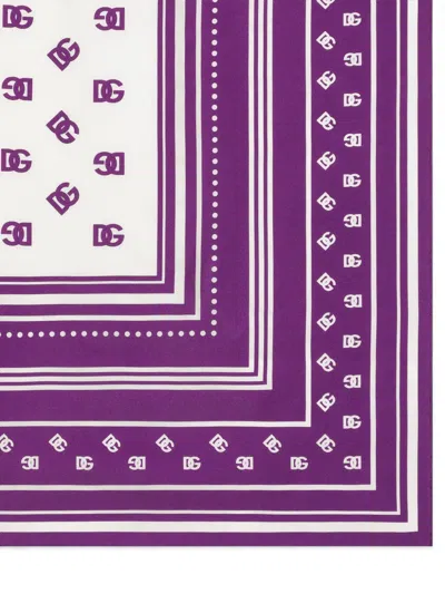 Dolce & Gabbana Printed Silk Scarf In Multi