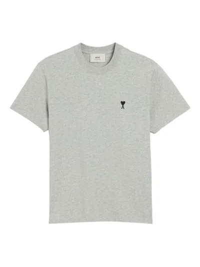 Ami Alexandre Mattiussi Ami Paris T-shirt Ami De Coeur Grey In Cotton Men