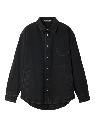Jacquemus Men La Chemise Boulanger Shirt In Black