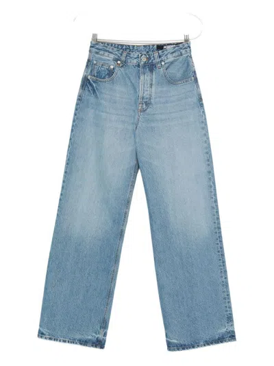 Jacquemus Denim Trousers With Belt Loops In Blue