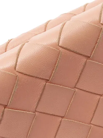 Pre-owned Bottega Veneta 2000s Intrecciato Leather Wallet In Orange