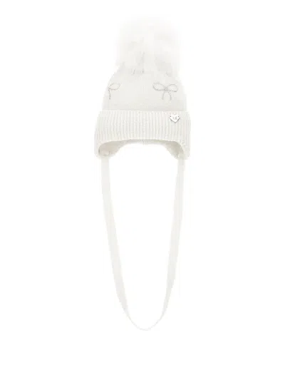 Monnalisa Wool Beanie In White