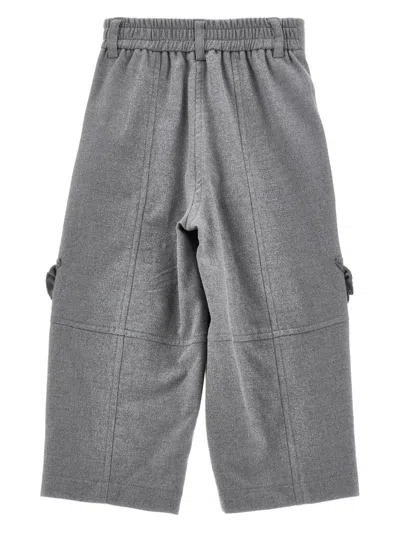 Monnalisa Cargo Trousers In Gray