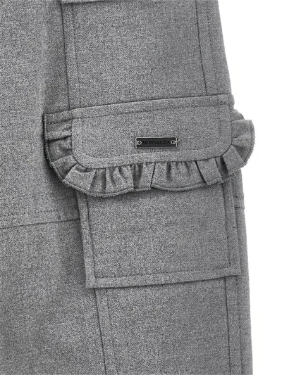 Monnalisa Cargo Trousers In Gray