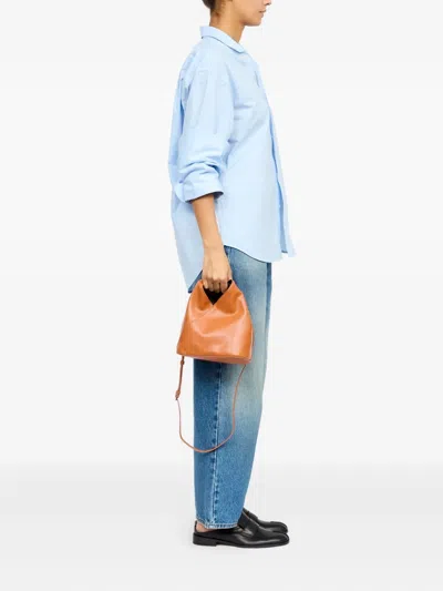 Mm6 Maison Margiela Japanese Handbag With Top Handle And Seam Detailing