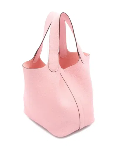 Pre-owned Hermes 2024 Picotan Lock Pm Handbag In Pink