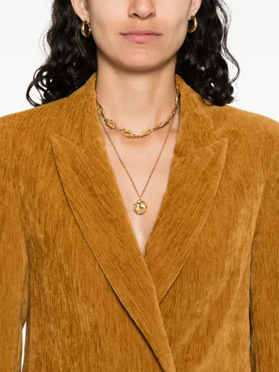 Forte Forte Double Velvet Double Breasted Jacket In Brown