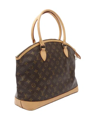 Pre-owned Louis Vuitton 2006 Monogram Lockit Handbag In Brown
