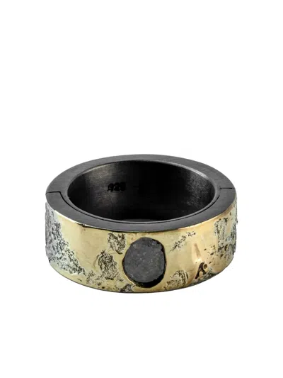Parts Of Four Sterling Silver Sistema Diamond Ring In Gold