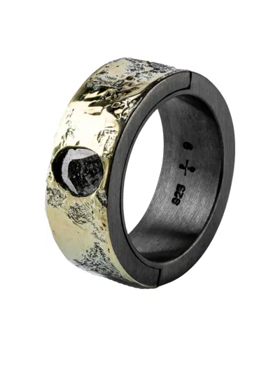 Parts Of Four Sterling Silver Sistema Diamond Ring In Gold