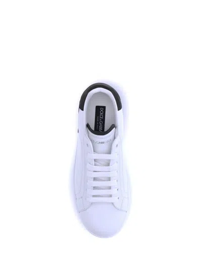 Dolce & Gabbana Sneakers From The Portofino Line In Calfskin In White