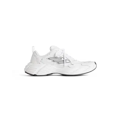 Balenciaga Men White Cowskin And Polyester Monday Shoe Sneakers