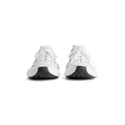 Balenciaga Men White Cowskin And Polyester Monday Shoe Sneakers