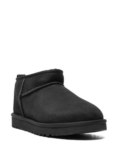 Ugg "classic Ultra Mini" Ankle Boots In Black