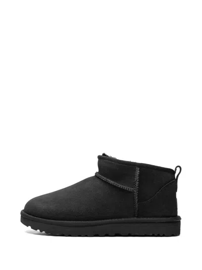 Ugg "classic Ultra Mini" Ankle Boots In Black