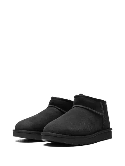 Ugg "classic Ultra Mini" Ankle Boots In Black
