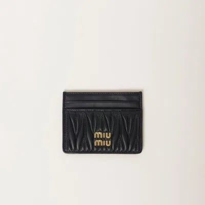 Miu Miu Cards Holder In Quilted Nappa