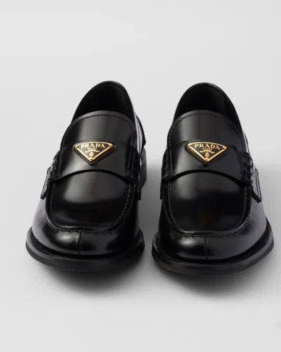 Prada Brushed Leather Lofers