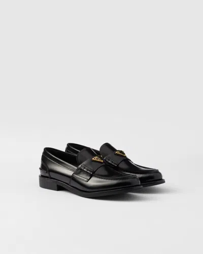 Prada Brushed Leather Lofers
