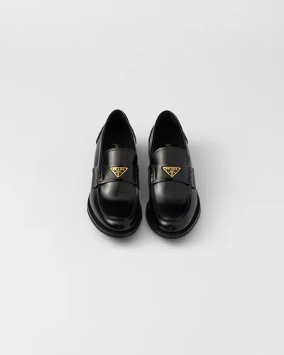 Prada Brushed Leather Lofers