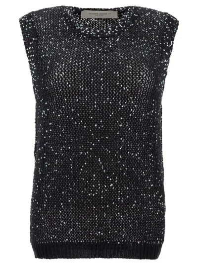 Golden Goose Sleeveless Sweater In Black