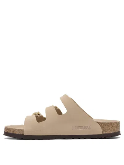 Birkenstock Triple Buckle Cork Sole Sandals In Brown