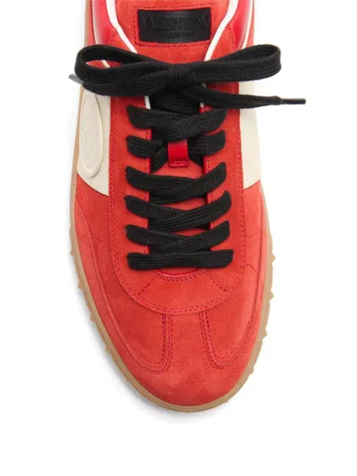 Valentino Garavani Upvillage Low Top Trainer In Split Leather And Calfskin Nappa Leather