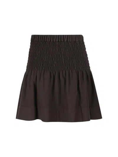 Isabel Marant Étoile Isabel Marant Etoile Charcoal Cotton Pacifica Mini Skirt In Brown