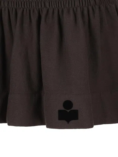 Isabel Marant Étoile Isabel Marant Etoile Charcoal Cotton Pacifica Mini Skirt In Brown