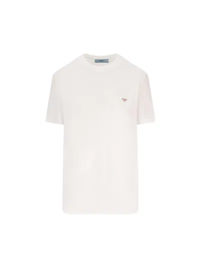 Prada Triangle Logo Cotton T-shirt