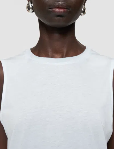 Joseph Cotton Silk Jersey Tank Top In White