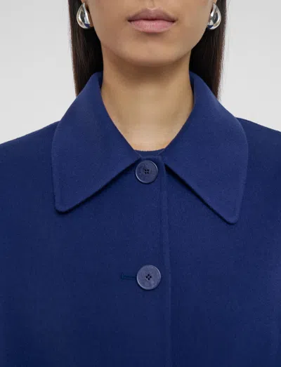 Joseph Womens Cobalt Gerrard Regular-fit Wool And Silk-blend Jacket