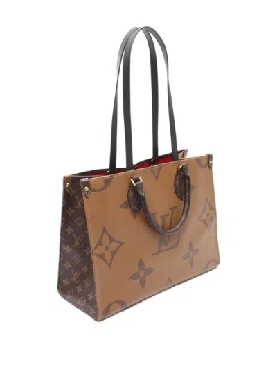 Pre-owned Louis Vuitton 2010s On-the-go Mm Shoulder Bag In Brown